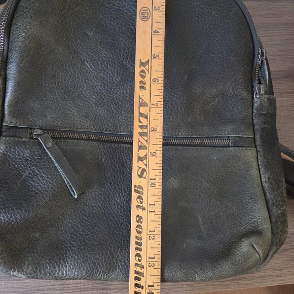 EUC DULUTH TRADING CO LIFETIME LEATHER PREMIUM FULL GRAIN COWHIDE BACKPACK GREEN - Picture 11 of 16